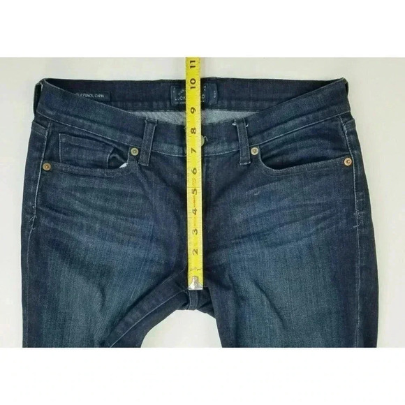 Lucky Brand 28X28 Women's Charlie Pencil Capri Size 6/28 Indigo Blue Denim Jeans - Picture 3 of 13